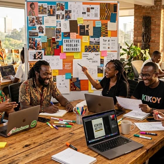 The Extramile Media creative team at work